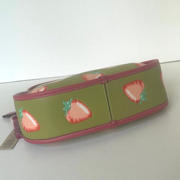 Coach Ergo Bag Coachtopia Leather Strawberry CL757 Sabrina Lau NYC Lime Pink - Picture 10 of 12